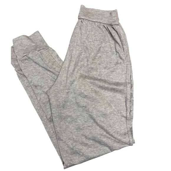 Dawna Womens Gray Lounge Set Long Sleeve Cropped Top High-Waisted Pants - Picture 2 of 13